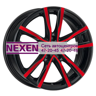 MAK 7x17/5x114,3 ET40 D76 Milano Black Red Face