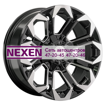 LS 9x17/6x139,7 ET20 D106,1 1366 BKF (конус, Колпак+лого)