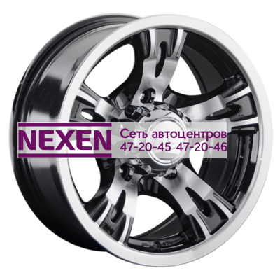 LS 7x15/5x139,7 ET-10 D108,5 883 BKF (конус, Колпак+лого)