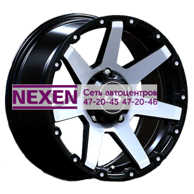 LS 7x15/6x139,7 ET10 D106,1 873 BKF (конус, Колпак+лого)