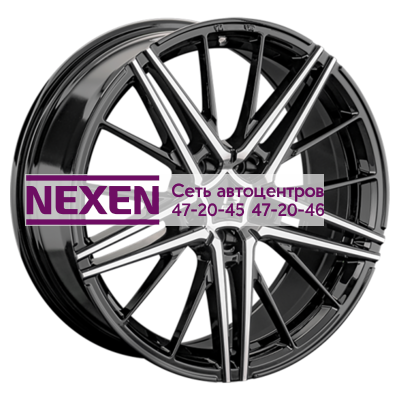 LS FlowForming 8x20/5x120 ET40 D72,6 RC76 BKF (конус, Колпак+лого)