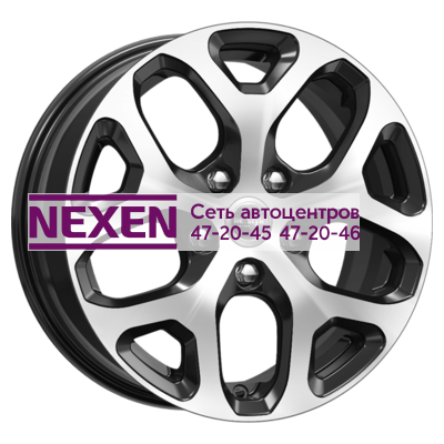 K&K 6,5x16/4x100 ET43 D60,1 КС869 Алмаз черный