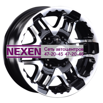 LS 8x16/6x139,7 ET0 D106,1 894 BKF (конус, Колпак+лого)