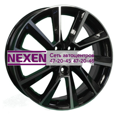 Khomen Wheels 6x16/5x100 ET45 D54,1 KHW1604 (Yaris) Black-FP