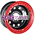 Off-Road Wheels 8x16/6x139,7 ET-19 D110 Тойота Ниссан черный с бедлоком (красный)